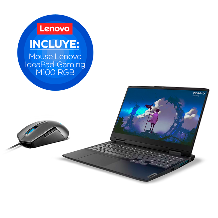 Laptop Lenovo Ideapad Gaming 3, 15.6" FHD, Intel Core i5-12450H, 8GB, 512GB SSD, NVIDIA GeForce RTX 3050 4GB