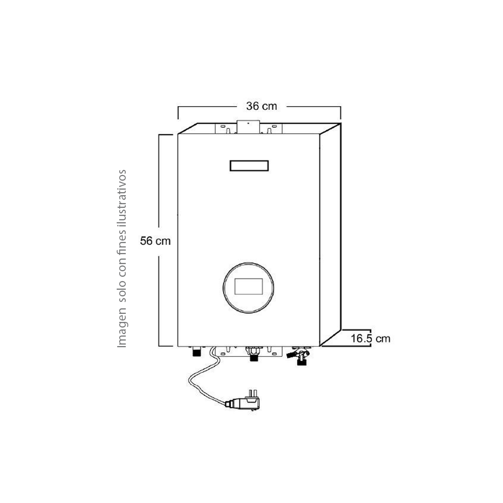 Calentador de agua a Gas 21Litros. CLTE21L. DRIJA panel digital control automático