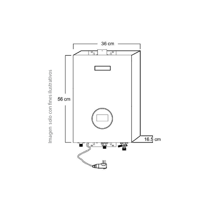 Calentador de agua a Gas 21Litros. CLTE21L. DRIJA panel digital control automático