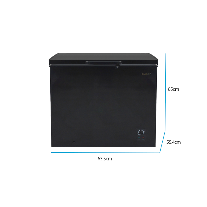 Congelador horizontal 5 pc Sankey RFC-591negro canasta divisora 145 litros.