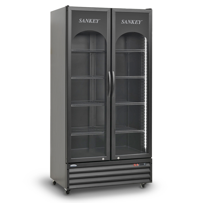 Enfriador comercial 22pc RFD-2263BL Sankey color negro de 2 puertas