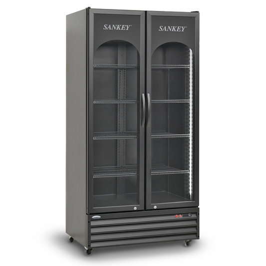 Enfriador comercial 22pc RFD-2263BL Sankey color negro de 2 puertas