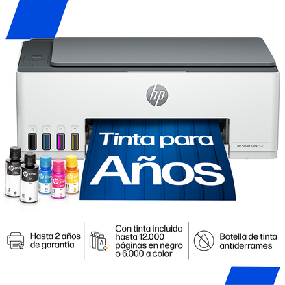 Impresora multifuncional Todo-en-Uno HP Smart Tank 520