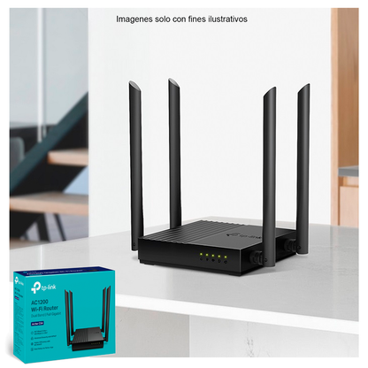 TP-LINK ARCHER C64 - ROUTER WIFI AC1200, DOBLE BANDA, GIGABIT