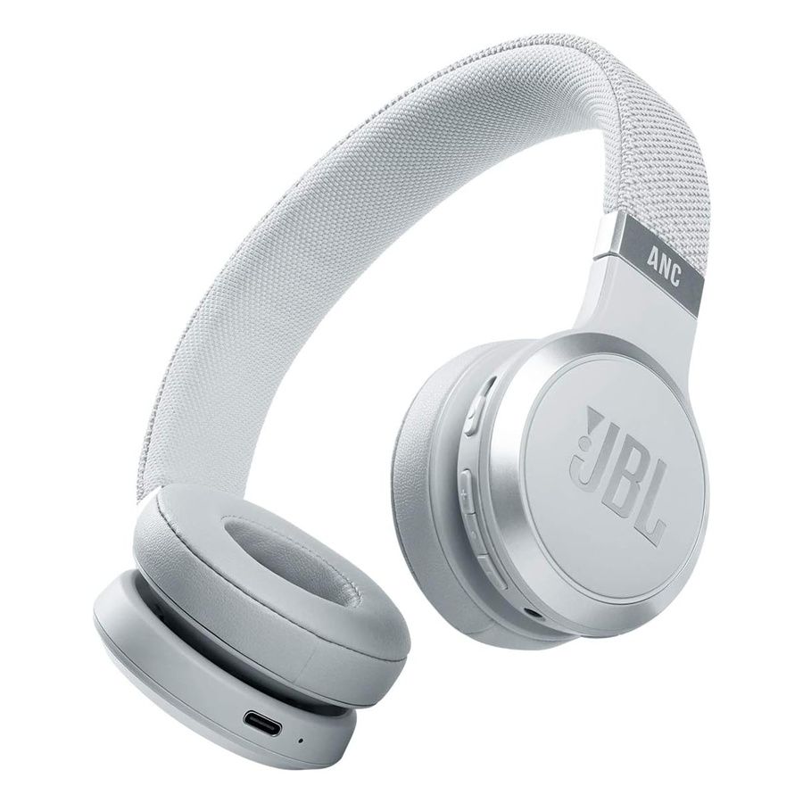 Audífonos Blancos OverEar LIve 460NC Inalámbricos Cancelación de Ruido JBL JBLLIVE460WHTAM