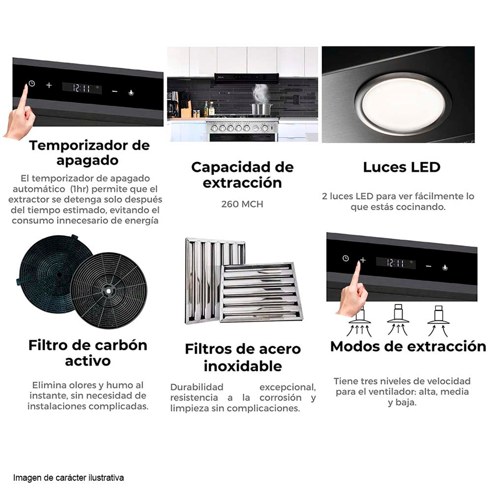 Extractor de grasa Slim Touch 60 Acero Drija. 3 velocidades