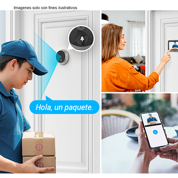 Cámara de seguridad SD 1080P CS-DP2C Ezviz timbre para puerta con memoria