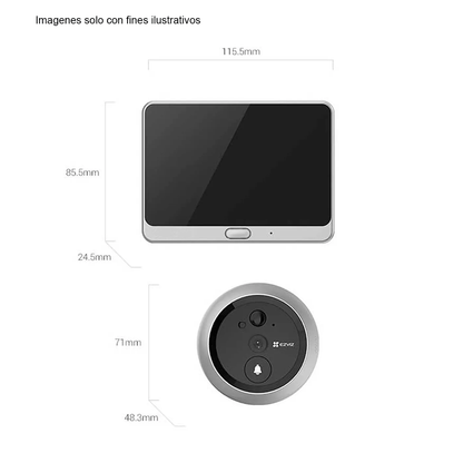 Cámara de seguridad SD 1080P CS-DP2C Ezviz timbre para puerta con memoria