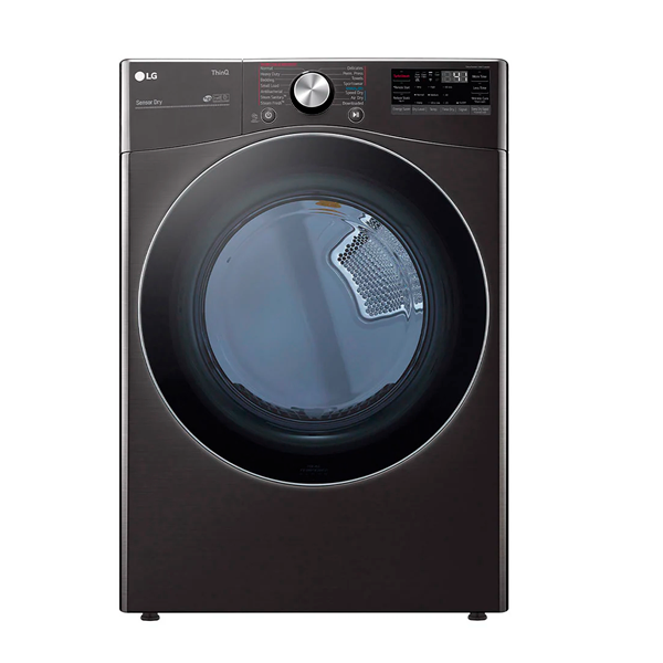 Secadora Eléctrica 25 KG Carga Frontal 7.4p³ TurboSteam ThinQ en Color Negro.