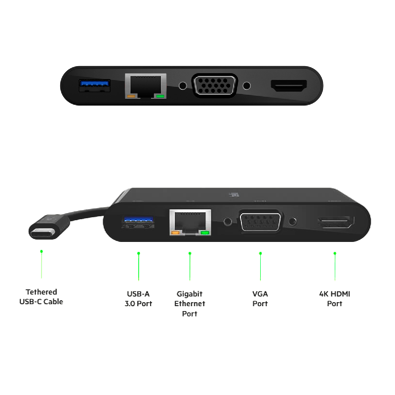 Adaptador USB-C multimedia + Charge Belkin