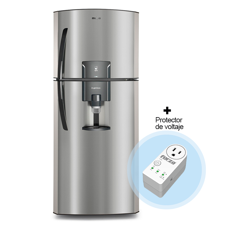 Refrigeradora 14pc RMP400FJNU Mabe + Protector de voltaje FVP-1201B Forza
