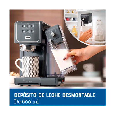 Cafetera Expresso BVSTEM6801M Oster capuccino Prima Latte touch