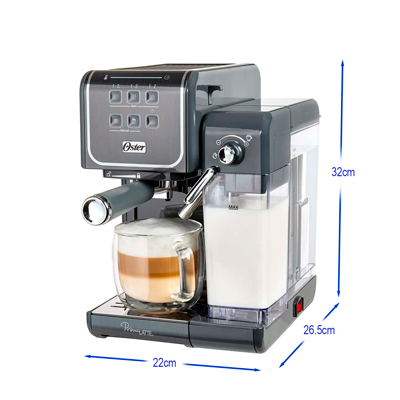 Cafetera Expresso BVSTEM6801M Oster capuccino Prima Latte touch