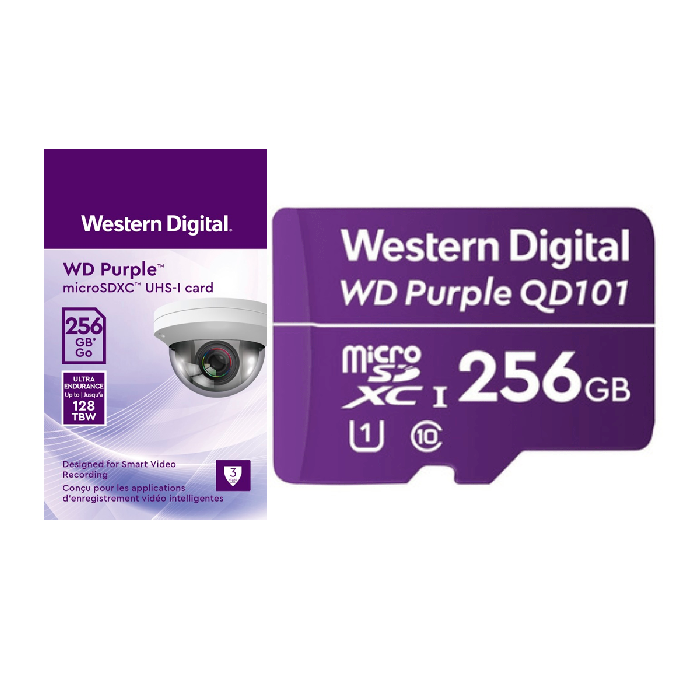 MicroSD SANDISK de 256GB Surveillance Class10 WD Purple