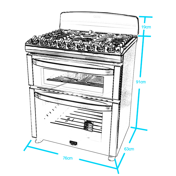 Estufa 30" RCA a gas Modelo RCCR7650