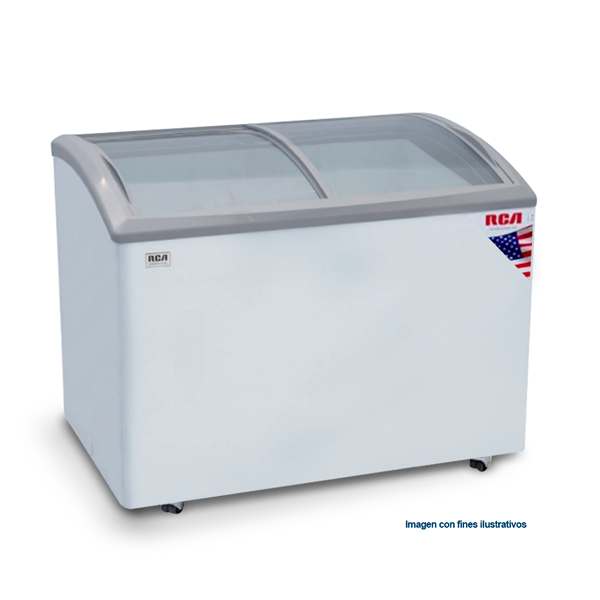 Congelador horizontal 12 PC modelo RCIF12DA RCA, tapa de vidrio, uso comercial