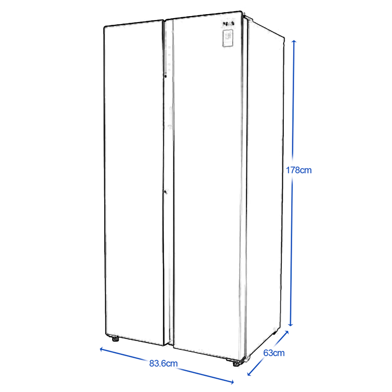 Refrigeradora Drija de 15.4pc Side by Side modelo MIRROR