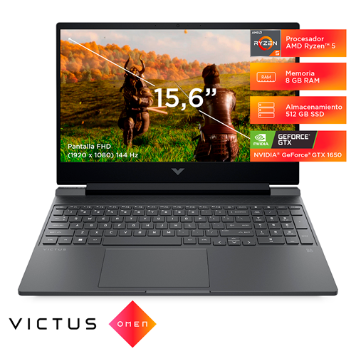 Laptop HP Gaming Victus 15-FB0122LA Ryzen5-5600H 8G 512G