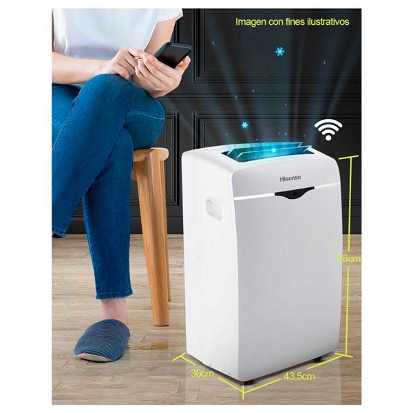Aire Acondicionado Portátil con Wifi 12000 BTU AP-12CW1RNXS20 Hisense