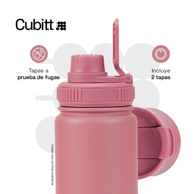 Termo Hidratación, 24 oz, CTHB24-4, Cubitt, Hydro Bottle acero inoxidable, color Dusty Coral