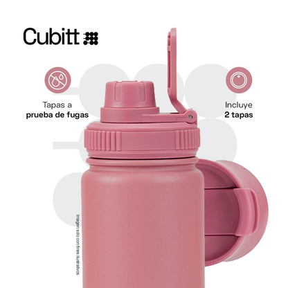 Termo Hidratación, 24 oz, CTHB24-4, Cubitt, Hydro Bottle acero inoxidable, color Dusty Coral