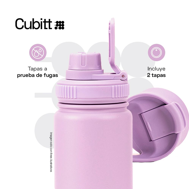 Termo para agua, 24 oz, CTHB24-5P, Cubitt, acero inoxidable, púrpura