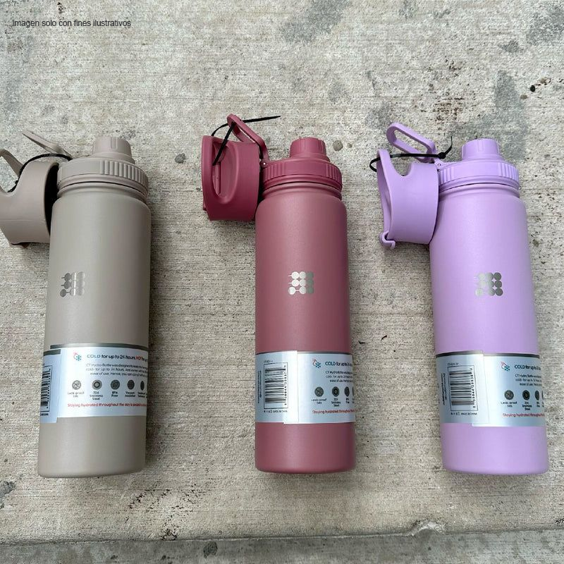 Termo para agua, 24 oz, CTHB24-5P, Cubitt, acero inoxidable, púrpura