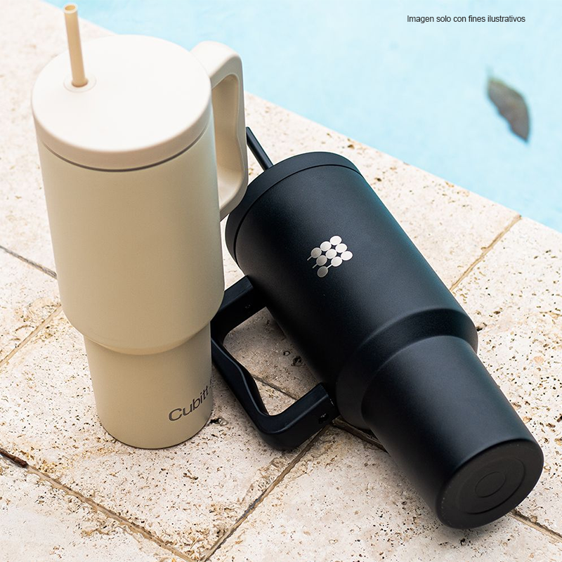 Termo para agua, 40 oz, CT-TUMB1, Cubitt, acero inoxidable, negro