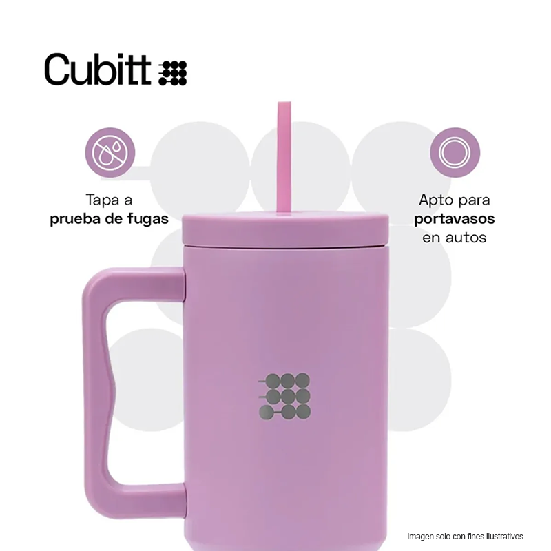 Termo para agua, 40 oz, CT-TUMB4, Cubitt, acero inoxidable, púrpura