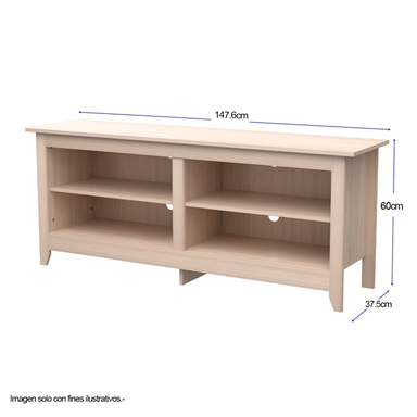 Mesa para tv MTV22819, estructura de madera aglomerada (MDF), color arena