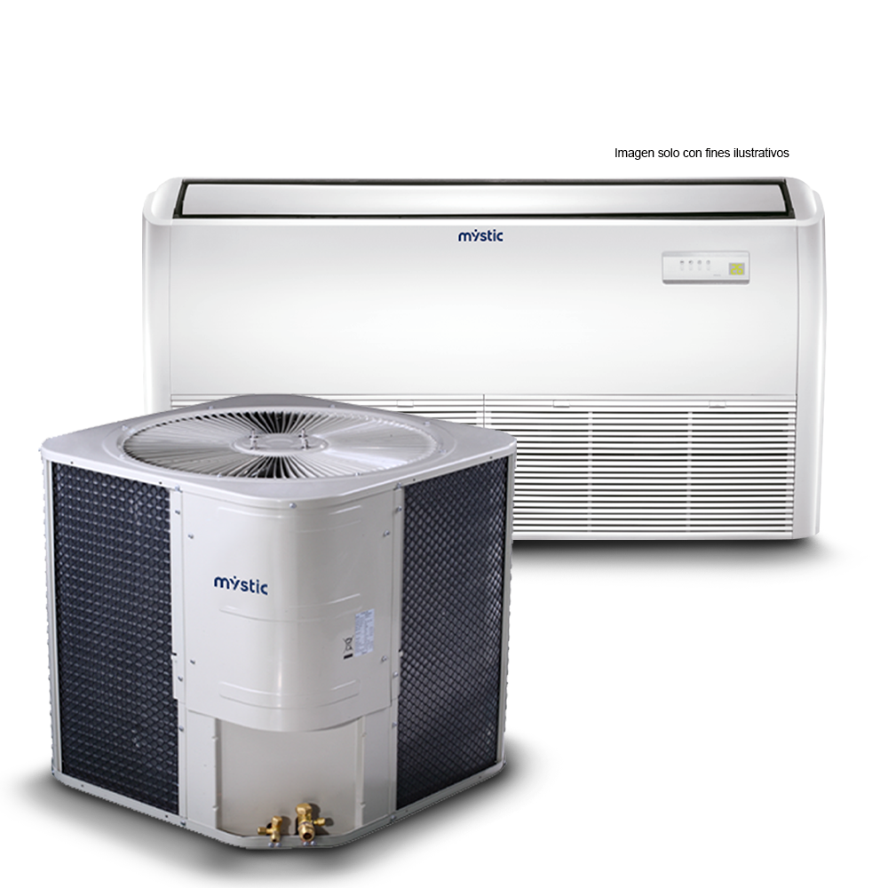 Aire acondicionado 60.000 BTU, piso techo, modelo MY-ASR6074 Serie ECO, Mystic, tureria 100% cobre, protección anticorrosiva, Dual Golden Finn, filtro de salud antibacterial.