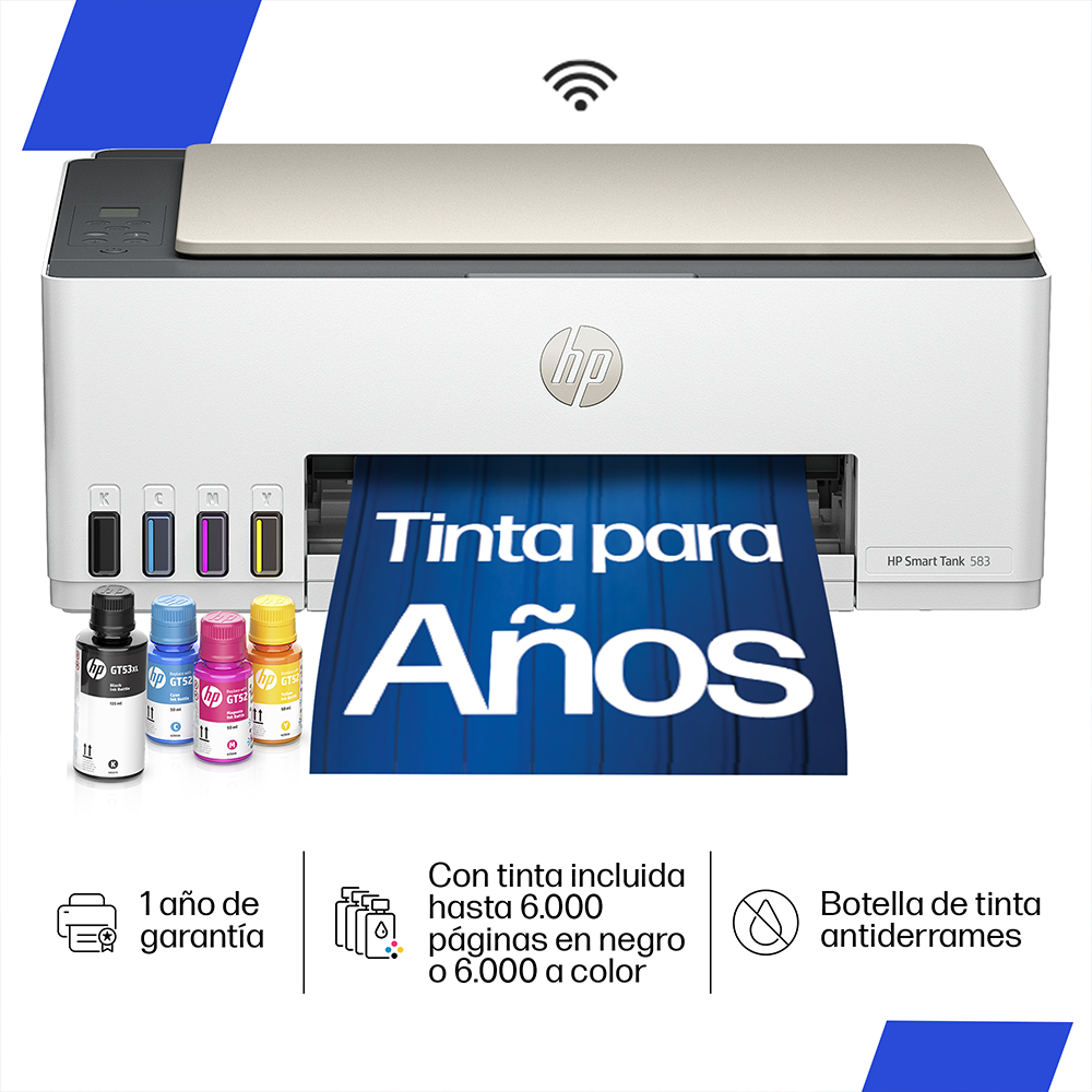 Impresora Multifuncional HP Smart Tank 583 AIO WIFI