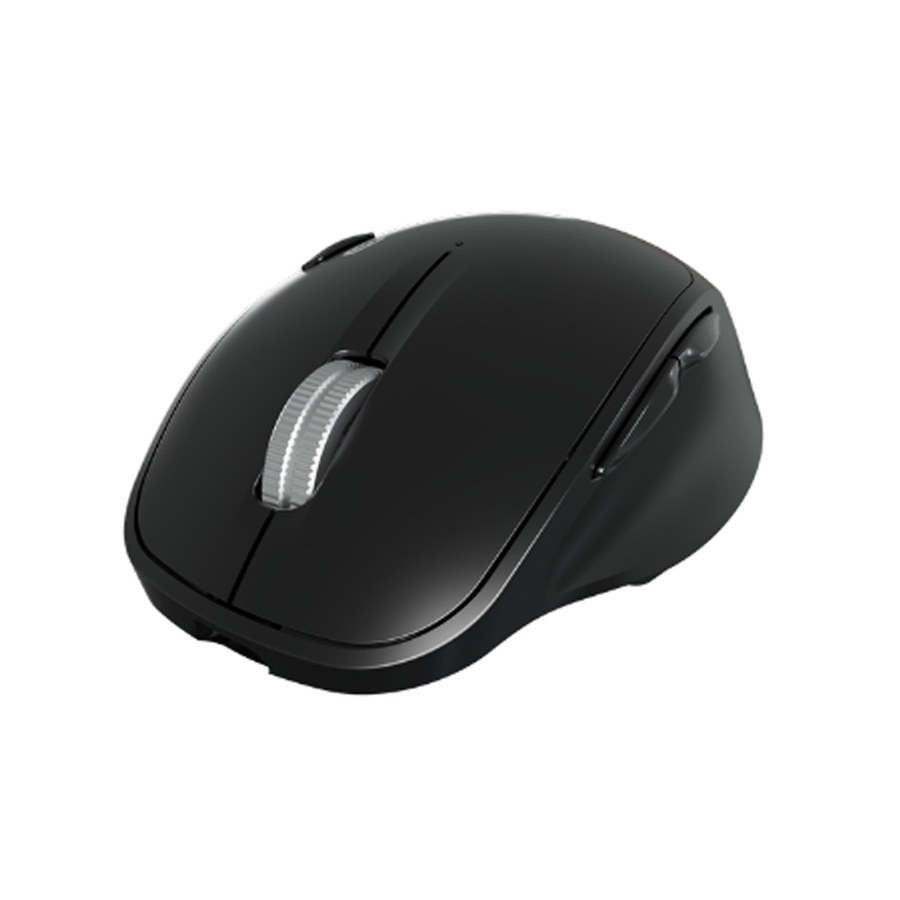 Mouse Negro Inalámbrico Ergonómico Dual Connection Blutetooth 2.4GHz 800/1200/1600DPI KLIP
