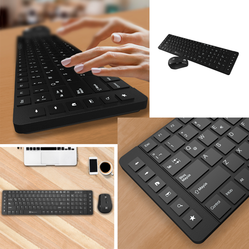 Dúo inalámbrico de teclado y mouse KCK-270S Klip