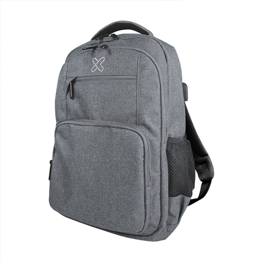 Mochila de laptop Gris 15.6" Un compartimiento principal  Front External Zippered Pocket KLIP KNB-426BL