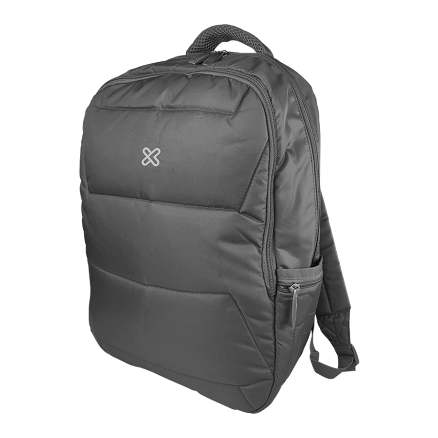 Mochila Laptop Gris con Múltiples Bolsillos KLIP 15.6"