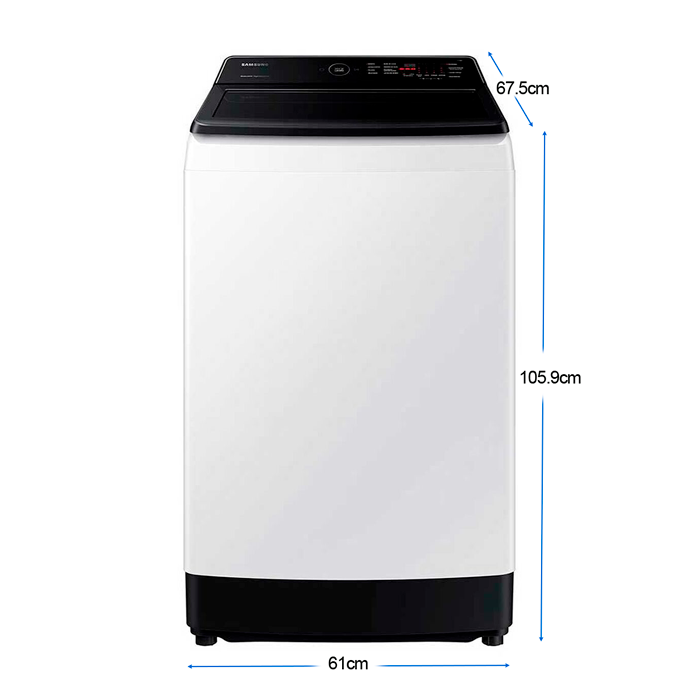 Lavadora 13kg carga superior Samsung WA13CG5441BWAP, tambor de acero inoxidable