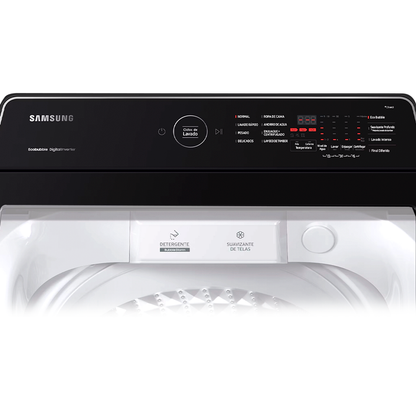 Lavadora 13kg carga superior Samsung WA13CG5441BWAP, tambor de acero inoxidable