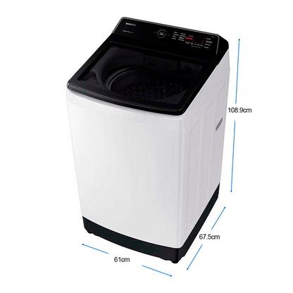 Lavadora automática de carga superior, 15 kg, WA15CG5441BWAP, Samsung, tambor de acero inoxidable