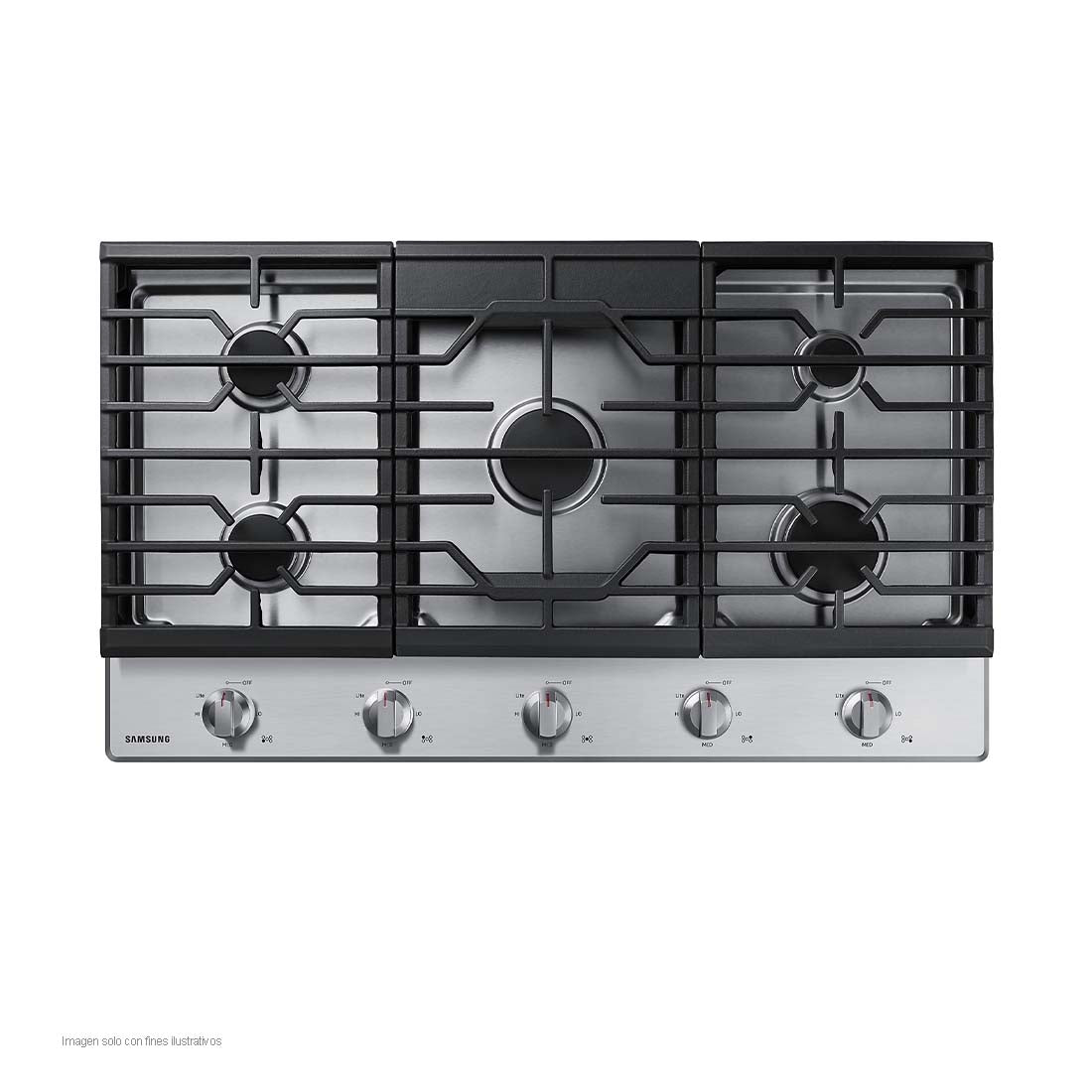 Estufa de 36" empotrable a gas acero inoxidable negro NA36R5310FS/AA Samsung