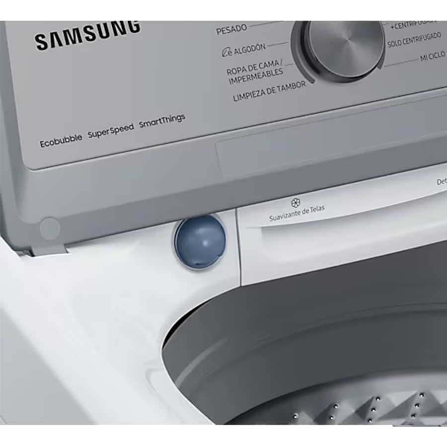 Lavadora 23kg WA23C3553GW/AP Samsung, carga superior, Wi-Fi, SmartThing, inverter color blanco.