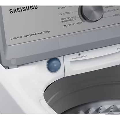 Lavadora 23kg WA23C3553GW/AP Samsung, carga superior, Wi-Fi, SmartThing, inverter color blanco.