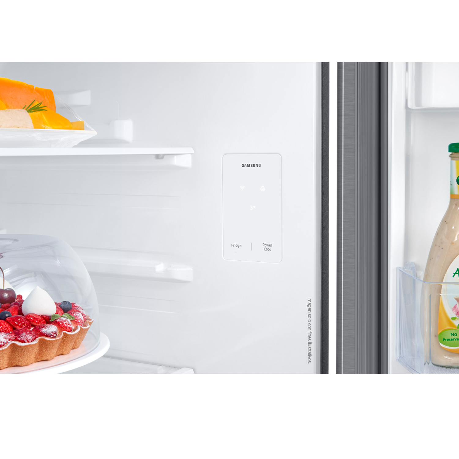 Refrigeradora 12pc RT35DG5224S9AP Samsung Top Mount, WiFi inteligente integrado dispensador de agua.
