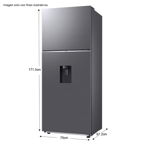 Refrigeradora 13pc Top Mount Dispensador de agua T38DG6224S9AP Silver WIFI  Samsung