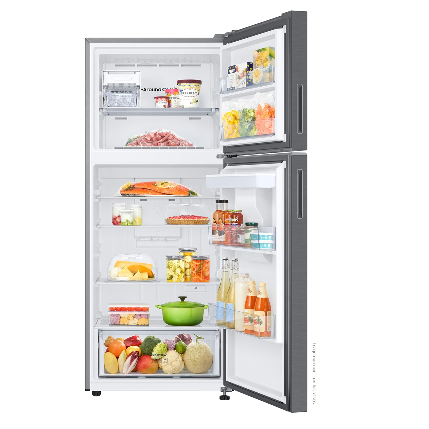 Refrigeradora 13pc Top Mount Dispensador de agua T38DG6224S9AP Silver WIFI  Samsung