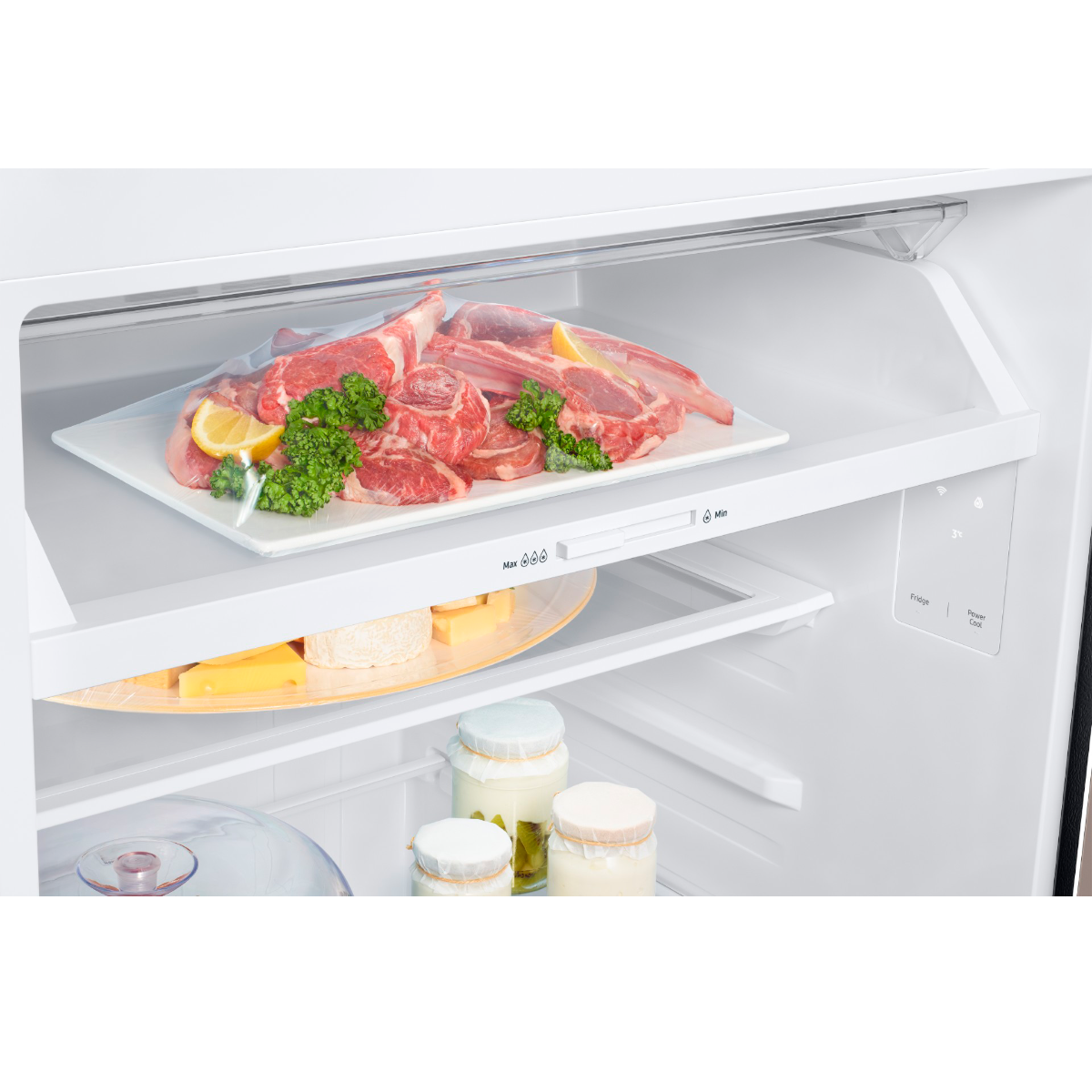 Refrigeradora 18 pc RT53DB6754ETAP Samsung, Top Mount  bespoke beige WiFi inteligente integrado dispensador de agua