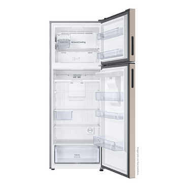 Refrigeradora 18 pc RT53DB6754ETAP Samsung, Top Mount  bespoke beige WiFi inteligente integrado dispensador de agua