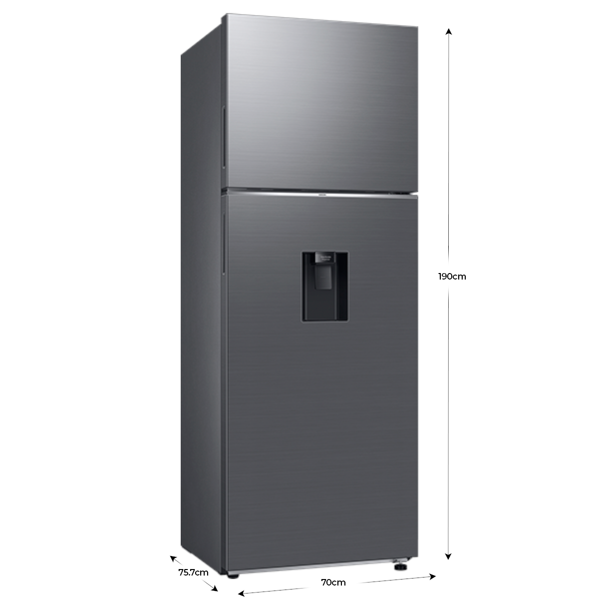 Refrigeradora 18pc RT53DG6224S9AP Samsung Top Mount, WiFi inteligente integrado con dispensador de agua