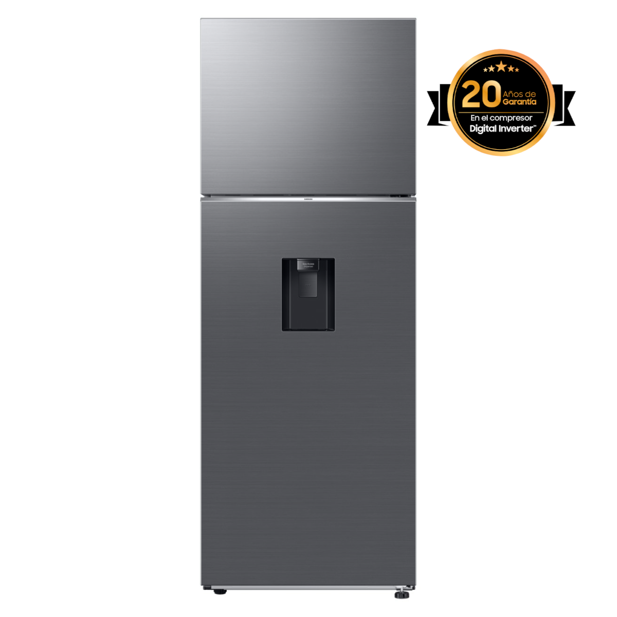 Refrigeradora 18pc RT53DG6224S9AP Samsung Top Mount, WiFi inteligente integrado con dispensador de agua