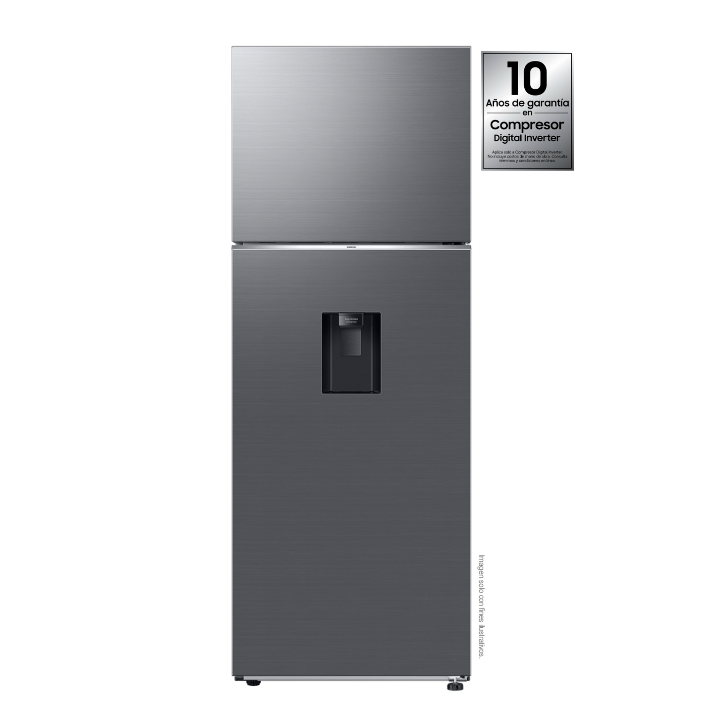 Refrigeradora 18pc RT53DG6224S9AP Samsung Top Mount, WiFi inteligente integrado con dispensador de agua